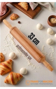 Ahşap Merdane Hamur Açma Merdanesi - 33 Cm Küçük Mutfak Merdanesi 721901