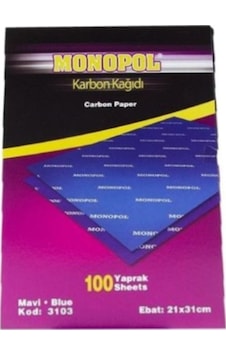 Karbon Kağıdı Mavi 21x31cm 10'lu Pkt Karbon Kağıdı Mavi 21x31cm 10'lu Pkt