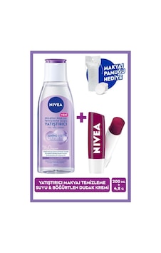 Yatıştırıcı Micellar Makyaj Temizleme Suyu 200ml Ve Böğürtlen Nemlendirici Dudak Kremi,pamuk Hediye Yatıştırıcı Micellar Makyaj Temizleme Suyu 200ml Ve Böğürtlen Nemlendirici Dudak Kremi,pamuk Hediye