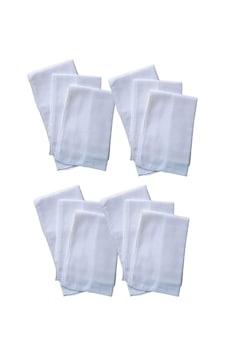 12 Li El Cep Yaka Kumaş Mendil 36x36 Cm 100 Pamuklu Tm Beyaz Beyaz 12 Li El Cep Yaka Kumaş Mendil 36x36 Cm 100 Pamuklu Tm Beyaz Beyaz