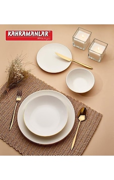 Kahramanlar Katre Sade 12 Kişilik 55 Parça Porselen Yemek Takımı Kahramanlar Katre Sade 12 Kişilik 55 Parça Porselen Yemek Takımı