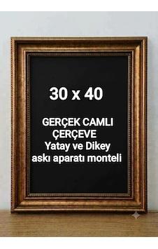 30 X 40 Fotograf Resim Belge Serifika Diploma Çerçevesi Gerçek Camlı 015
