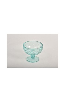 Setabıanca Stcv-284-a Crystal Colors Ayaklı Kase Ince Desen Aqua, 12x12x10, 6'lı çok renkli