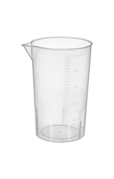 Plastik Sıvı Ölçüm Kabı 250 Ml Şeffaf Plastik Sıvı Ölçüm Kabı 250 Ml Şeffaf