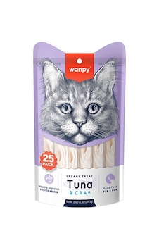 Wanpy Ton Balıklı ve Yengeçli Krema Kedi Ödülü 25'li 14 G