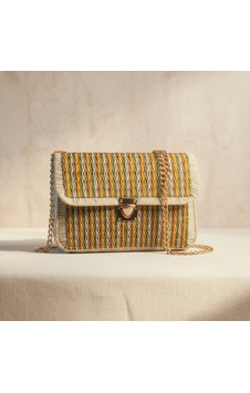 Patch&soul Desenli Kanvas Çanta- El Yapımı Bej-yeşil-sarı Patch&soul Desenli Kanvas Çanta- El Yapımı Bej-yeşil-sarı