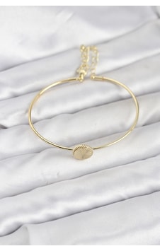 Gold Renk Pirinç Model Kadın Bileklik 5886 Altın Gold Renk Pirinç Model Kadın Bileklik 5886 Altın