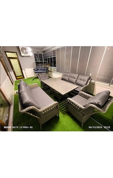 Sercangarden Salincak Hediyeli Dev Rattan Bahçe Takımı Oturma Grubu 12 Kişilik Gri Sercangarden Salincak Hediyeli Dev Rattan Bahçe Takımı Oturma Grubu 12 Kişilik Gri