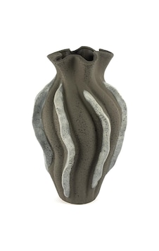 Mikasa Moor Gri Beyaz Vazo 25x40cm Gri Mikasa Moor Gri Beyaz Vazo 25x40cm Gri