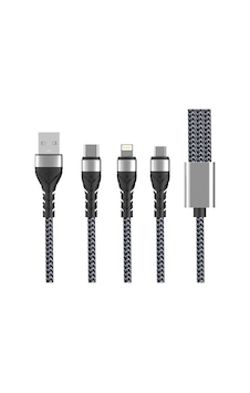Goocamp Siyah Bax 3 İn 1 Usb Kablo 1.2m Goocamp Siyah Bax 3 İn 1 Usb Kablo 1.2m