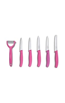 Victorinox Swissclassic Soyacaklı Pembe Bıçak Seti Victorinox Swissclassic Soyacaklı Pembe Bıçak Seti