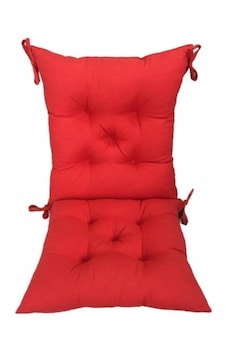 Kırmızı Rengi Arkalıklı Sandalye Minderi 45 85 Cm Kırmızı Rengi Arkalıklı Sandalye Minderi 45 85 Cm