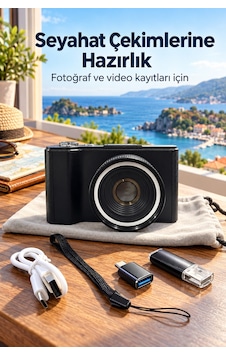 Katlanabilir Ekranlı 4k Vlog Kamerası Otomatik Odaklamalı Dijital Fotoğraf Makinesi Katlanabilir Ekranlı 4k Vlog Kamerası Otomatik Odaklamalı Dijital Fotoğraf Makinesi