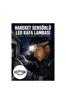 Şarjlı Wave Sensörlü Led Kafa Feneri Outdoor Kullanım Yeni Nesil Siyah