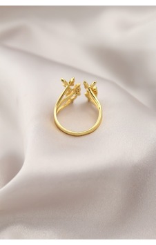 Gold Renk Metal Kelebek Model Kadın Yüzük Altın - Çok Renkli Gold Renk Metal Kelebek Model Kadın Yüzük Altın - Çok Renkli