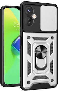 Newface - 188 - İnfinix Hot 30 4g Kılıf Pars Lens Yüzüklü Silikon - Csmo-tex - - Gümüş Newface - 188 - İnfinix Hot 30 4g Kılıf Pars Lens Yüzüklü Silikon - Csmo-tex - - Gümüş