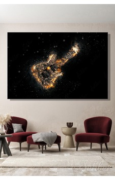 Yatay Kanvas Tablo Tekli Ev Kafe Bar Ofis Siyah Fonda Alevler İçinde Elektro Gitar Dijital Sanat 2626 Yatay Kanvas Tablo Tekli Ev Kafe Bar Ofis Siyah Fonda Alevler İçinde Elektro Gitar Dijital Sanat 2626