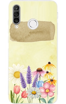 Huawei P30 Lite Uyumlu Sulu Boya Dokulu Vazoda Çiçek Desenli Baskılı Silikon Kılıf Renkli Huawei P30 Lite Uyumlu Sulu Boya Dokulu Vazoda Çiçek Desenli Baskılı Silikon Kılıf Renkli