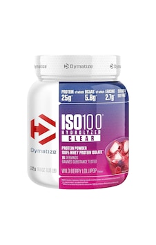 Dymatize Iso 100 Hydrolyzed Clear Whey Protein Wild Berry Lollipop 512gr Böğürtlen Dymatize Iso 100 Hydrolyzed Clear Whey Protein Wild Berry Lollipop 512gr Böğürtlen