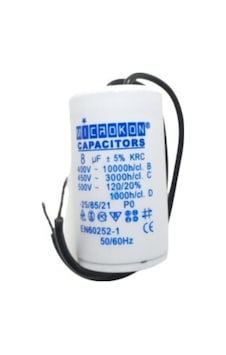 8 Mf Plastik Tüp Kondansatör 400-450 V (daimi) 8 Mf Plastik Tüp Kondansatör 400-450 V (daimi)