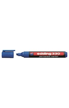 Edding 330 Mavi Permanent Kesik Uç Marker Kalem