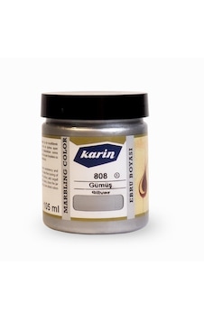 Karin Ebru Boyası 105 Ml. 808 Gümüş Karin Ebru Boyası 105 Ml. 808 Gümüş