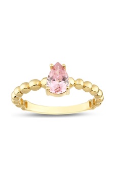 Debora Jewelry 14 Ayar Altın Damla Model Pembe Turmalin Taşlı Yüzük Debora Jewelry 14 Ayar Altın Damla Model Pembe Turmalin Taşlı Yüzük