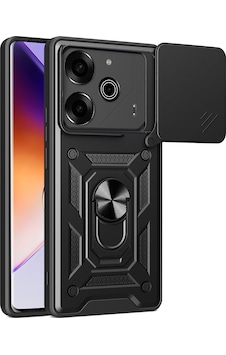 Teleplus Tecno Pova 6 Pro Kılıf Magnetik Standlı Kamera Korumalı Slide Sürgülü Cover Kapak Siyah Teleplus Tecno Pova 6 Pro Kılıf Magnetik Standlı Kamera Korumalı Slide Sürgülü Cover Kapak Siyah