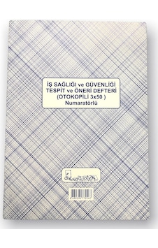Kocaoluk İş Sağlığı Ve Güvenliği Tespit Ve Öneri Defteri Karton Kocaoluk İş Sağlığı Ve Güvenliği Tespit Ve Öneri Defteri Karton