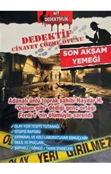 Dedektiflik Cinayet Çözme Oyunu - Son Akşam Yemeği / Mt Dedekt... Dedektiflik Cinayet Çözme Oyunu - Son Akşam Yemeği / Mt Dedekt...