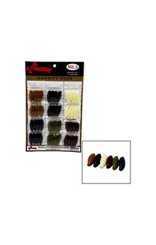 Mls No-075 075-c Yaka Ve Eşarp İğnesi 4 Adet 12'li Kart Düz Renkli - 5'li Paket Diğer
