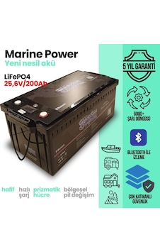 Marine Power 24v 200ah Lityum Lifepo4 Akü