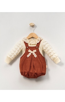 Bellamio Kids Bella Lace Romper Tarçın Fisto Yakalı Kız Bebek Salopet Bellamio Kids Bella Lace Romper Tarçın Fisto Yakalı Kız Bebek Salopet