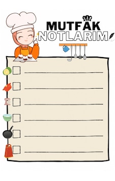 Mutfak Notlarım Pvc Kaplama A4 Mutfak Notlarım Pvc Kaplama A4