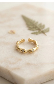Mey İthalat Gold Renk Kemik Model Zirkon Taşlı Kadın Yüzük Açık Kahverengi Mey İthalat Gold Renk Kemik Model Zirkon Taşlı Kadın Yüzük Açık Kahverengi