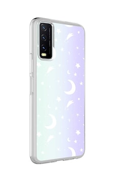 Zore Vivo Y20s Kılıf Omsy M-blue Desenli Kapak - Moon No4 Zore Vivo Y20s Kılıf Omsy M-blue Desenli Kapak - Moon No4