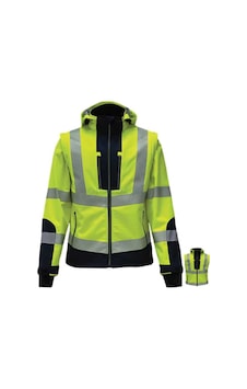 Vızwell Vwjk521 Yüksek Görünümlü Rıpstop Softshell Kollar Çıkmalı Mont Sarı Vızwell Vwjk521 Yüksek Görünümlü Rıpstop Softshell Kollar Çıkmalı Mont Sarı