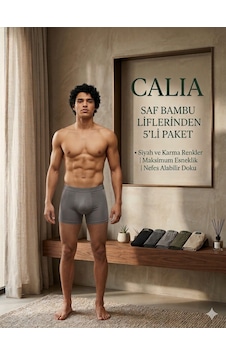 Qulat Calia 5'li Paket Erkek Bambu Boxer - Esnek Ve Nefes Alabilir Rahat Kalıp Karma Renk Seti Gri Qulat Calia 5'li Paket Erkek Bambu Boxer - Esnek Ve Nefes Alabilir Rahat Kalıp Karma Renk Seti Gri