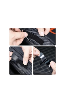 Oto Aksesuarcım Araç Ev Ofis Çok Amaçlı Kaydırmaz Çift Taraflı Cırt Velcro Bant 16 Lı Set 23x70mm Siyah