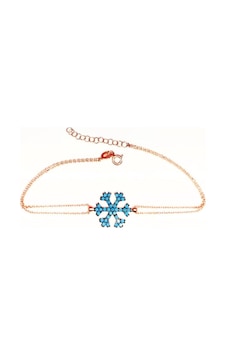 Oriental Kuyumculuk Jewellery Kar Tanesi Gümüş Rose Bileklik Kırmızı Oriental Kuyumculuk Jewellery Kar Tanesi Gümüş Rose Bileklik Kırmızı