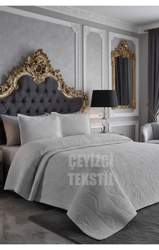 Northcity Çift Kişilik Dantelsiz Yatak Örtüsü Gri Açık Gri Northcity Çift Kişilik Dantelsiz Yatak Örtüsü Gri Açık Gri
