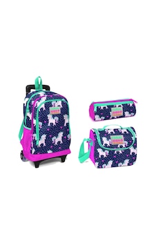 Coral High Unicorns Çekçek Tekerlekli Okul Çanta Seti Coral High Unicorns Çekçek Tekerlekli Okul Çanta Seti