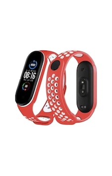Newface - 980 - Xiaomi Mi Band 4 Spor Delikli Kordon - Csmo-tex - - Kırmızı-beyaz Newface - 980 - Xiaomi Mi Band 4 Spor Delikli Kordon - Csmo-tex - - Kırmızı-beyaz