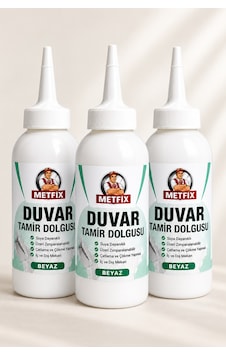 3 Adet Hazır Duvar Tamir Dolgusu Beyaz 220 Gr Suya Dayanıklı Derz Çatlak Ve Delik Dolgu Macunu 3 Adet Hazır Duvar Tamir Dolgusu Beyaz 220 Gr Suya Dayanıklı Derz Çatlak Ve Delik Dolgu Macunu