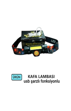Usb Şarjlı Fonksiyonlu Kafa Lambası Diğer