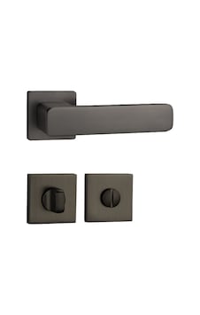 Pimador Alaca Kapı Kolu Titanyum Kare Rozetli Wc Pimador Alaca Kapı Kolu Titanyum Kare Rozetli Wc