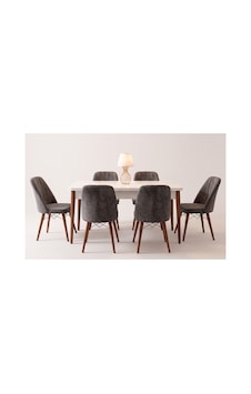 Familieconcept Ada Serisi, 80x132 Açılabilir Sunta Lam Mutfak Masası Takımı 6 Adet Sandalyeada008byzsun06a Beyaz Familieconcept Ada Serisi, 80x132 Açılabilir Sunta Lam Mutfak Masası Takımı 6 Adet Sandalyeada008byzsun06a Beyaz