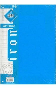 Alka Spiralli Defter Pp Kapak 4+1 Seperatörlü Kareli-çizgili Mavi Alka Spiralli Defter Pp Kapak 4+1 Seperatörlü Kareli-çizgili Mavi