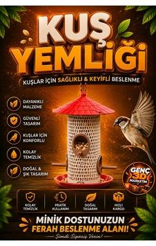 Klasik Kuş Yemliği Bahçe Ve Balkon Kuş Besleme Aparatı Dekoratif Dış Mekân Kuş Yemliği