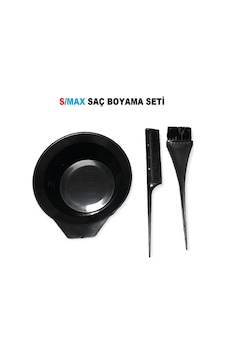 Saç Boyama Seti 3 Parça Siyah -boya Kabı Fırça Tarak